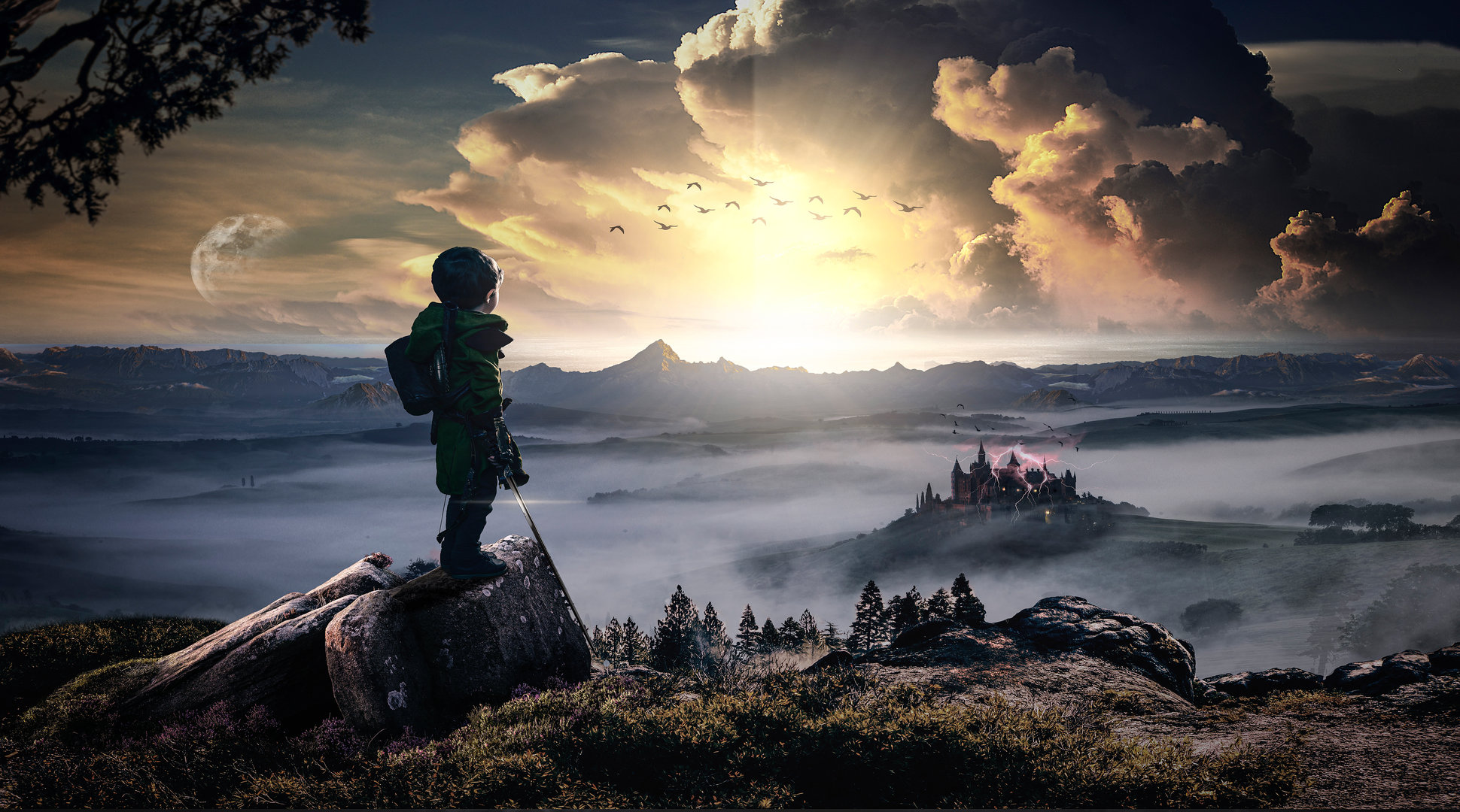 The revenge of a heroic and brave child against an evil castle (Fantasy)